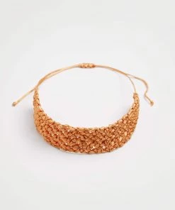 Mango Choker Braided Necklace Ecru