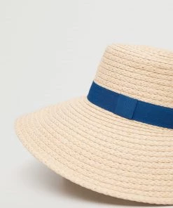 Mango Raffia Pamela Hat Ecru