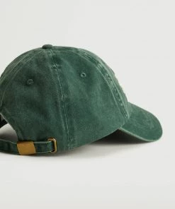 Mango Embroidered Cotton Cap Dark Blue -Mango Jewellery Wallets Belts For Women Sales unnamed file 2438