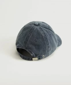 Mango Embroidered Cotton Cap Dark Blue -Mango Jewellery Wallets Belts For Women Sales unnamed file 2444