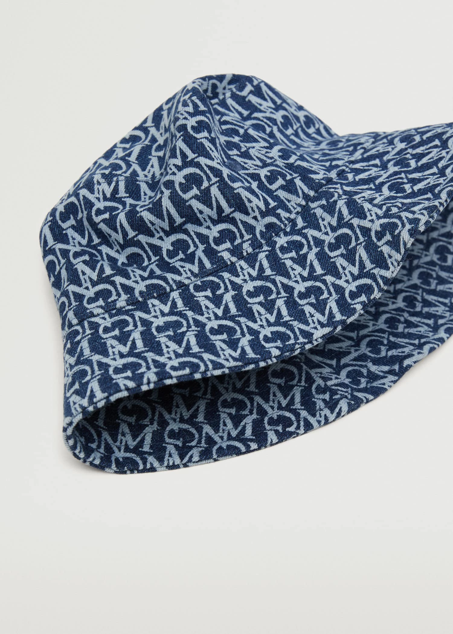 Mango Bucket Hat With Logo Medium Blue 2 Mango Bucket Hat With Logo Medium Blue - Image 2