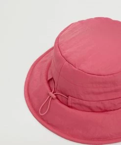 Mango Quilted Bucket Hat Orange