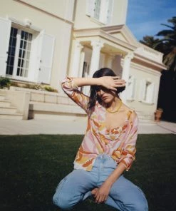 Mango Crystal Bead Necklace Gold