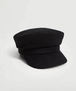 Mango Visor Beret Black