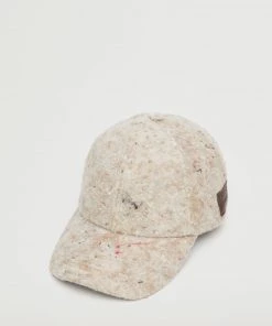 Mango Textured Cap With Visor Ecru