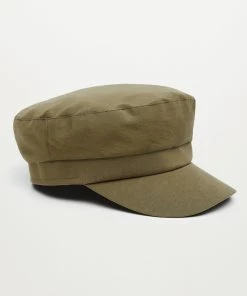 Mango Cap With Visor Khaki