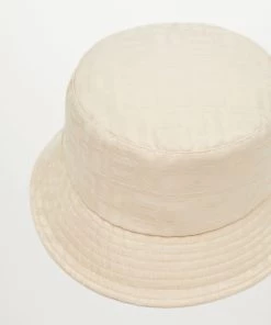 Mango Bucket Print Hat Ecru