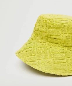 Mango Texture Bucket Hat Lime