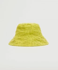 Mango Texture Bucket Hat Lime -Mango Jewellery Wallets Belts For Women Sales unnamed file 2580