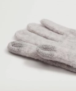 Mango Chunky-knit Gloves Light Heather Grey -Mango Jewellery Wallets Belts For Women Sales unnamed file 2625