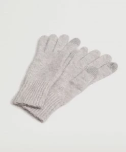 Mango Chunky-knit Gloves Light Heather Grey -Mango Jewellery Wallets Belts For Women Sales unnamed file 2627