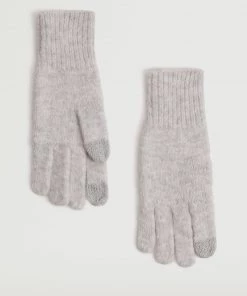 Mango Chunky-knit Gloves Light Heather Grey -Mango Jewellery Wallets Belts For Women Sales unnamed file 2631
