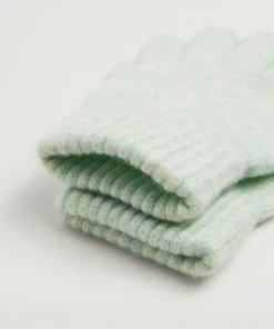 Mango Ribbed Knit Gloves Pastel Green -Mango Jewellery Wallets Belts For Women Sales unnamed file 2641