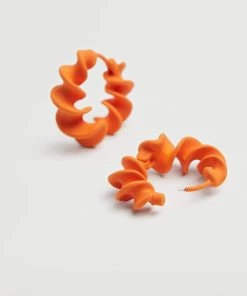 Mango Metallic Hoop Earrings Orange -Mango Jewellery Wallets Belts For Women Sales unnamed file 272
