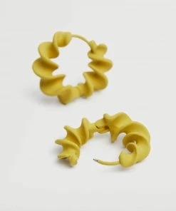 Mango Metallic Hoop Earrings Orange -Mango Jewellery Wallets Belts For Women Sales unnamed file 273