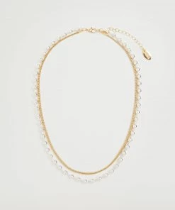 Mango Double Chain Necklace Gold