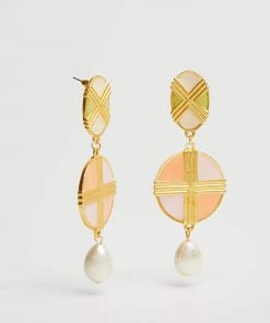 Mango Pearl Pendant Earrings Gold -Mango Jewellery Wallets Belts For Women Sales unnamed file 29