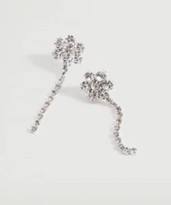 Mango Crystal Pendant Earrings Silver -Mango Jewellery Wallets Belts For Women Sales unnamed file 296