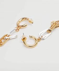 Mango Hoop Pendant Earrings Gold -Mango Jewellery Wallets Belts For Women Sales unnamed file 308