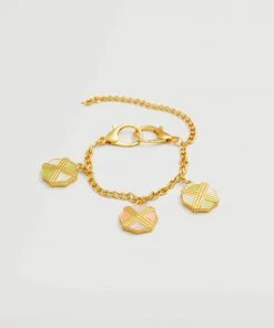 Mango Combined Pendants Bracelet Gold