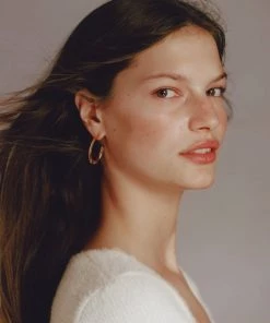 Mango Intertwined Hoop Earrings Gold