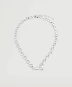 Mango Link Chain Necklace Silver
