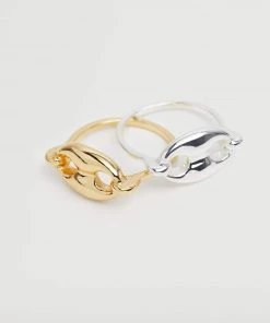 Mango Metal Ring Set Silver -Mango Jewellery Wallets Belts For Women Sales unnamed file 334