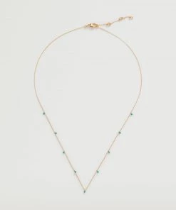 Mango Crystal Bead Necklace Green -Mango Jewellery Wallets Belts For Women Sales unnamed file 337