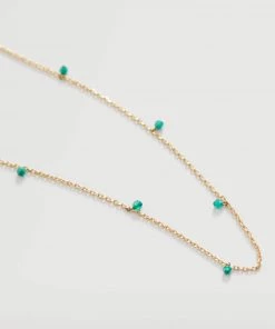 Mango Crystal Bead Necklace Green -Mango Jewellery Wallets Belts For Women Sales unnamed file 338
