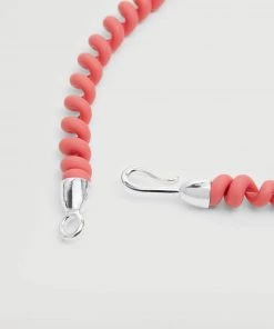 Mango Clay Necklace Neon Pink -Mango Jewellery Wallets Belts For Women Sales unnamed file 343