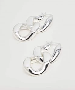 Mango Metal Chain Earrings Silver -Mango Jewellery Wallets Belts For Women Sales unnamed file 361