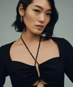 Mango Detachable Glitter Earrings Gold