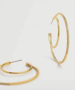 Mango Sparkled Hoop Earrings Gold -Mango Jewellery Wallets Belts For Women Sales unnamed file 417