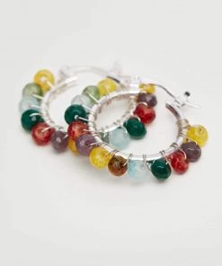 Mango Bead Loop Earrings Silver -Mango Jewellery Wallets Belts For Women Sales unnamed file 420