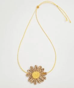 Mango Crochet Necklace Beige