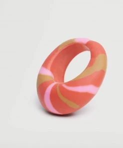 Mango Clay Big Ring Pastel Pink -Mango Jewellery Wallets Belts For Women Sales unnamed file 451