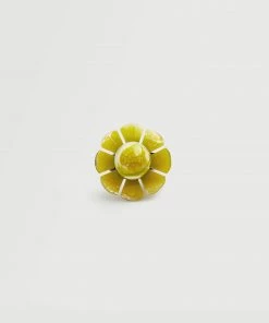 Mango Resin Flower Ring Mustard