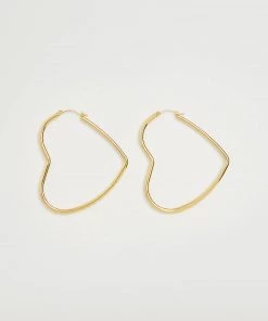 Mango Heart-shape Earrings Silver