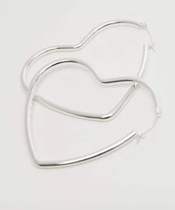 Mango Heart-shape Earrings Silver -Mango Jewellery Wallets Belts For Women Sales unnamed file 470