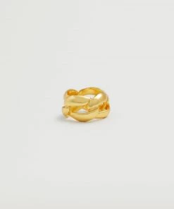 Mango Chain Ring Gold