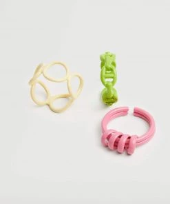 Mango Pack Of 3 Combined Rings Green -Mango Jewellery Wallets Belts For Women Sales unnamed file 480