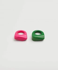 Mango 2-pack Resin Rings Green