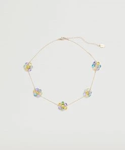 Mango Mixed Bead Necklace Gold