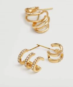 Mango Mixed Earring Set Gold -Mango Jewellery Wallets Belts For Women Sales unnamed file 497