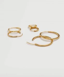Mango Mixed Hoop Earrings Gold -Mango Jewellery Wallets Belts For Women Sales unnamed file 506