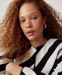 Mango Mixed Hoop Earrings Pastel Pink