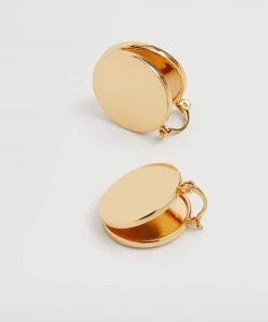 Mango Circular Pendant Earrings Gold -Mango Jewellery Wallets Belts For Women Sales unnamed file 525