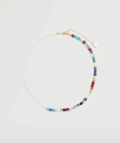 Mango Mixed Bead Necklace Red