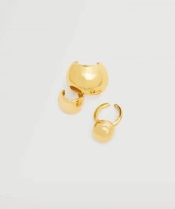 Mango Ear Cuff And Earring Set Gold -Mango Jewellery Wallets Belts For Women Sales unnamed file 537