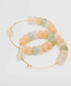 Mango Bead Hoop Earrings Light Pink -Mango Jewellery Wallets Belts For Women Sales unnamed file 544